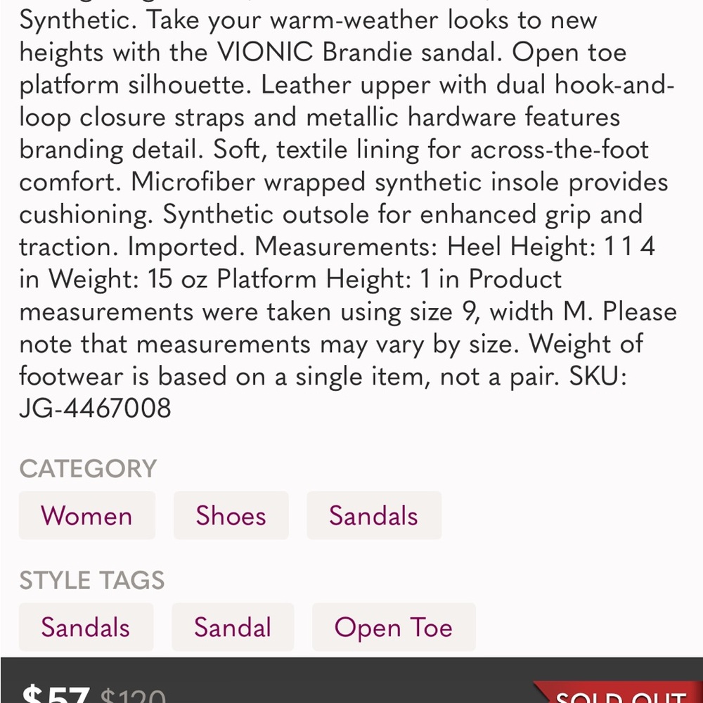 Vionic Womens Brandie Blue Sandals Size 11 Medium (B, M) - Picture 12 of 12